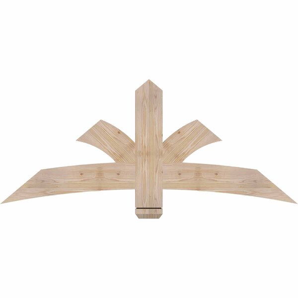 Ekena Millwork Davenport Smooth Timber Gable Bracket, Douglas Fir, 60"W x 25"H x 1 1/2"D x 5 1/2"F, 10/12 Pitch GBW060X25X0206DAV00SDF - main